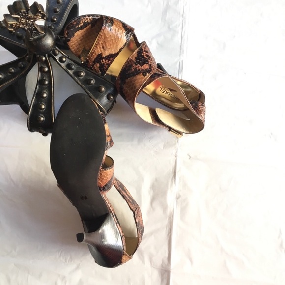 Michael Kors Beverly High Heels Sandal Size 7.5 - Picture 5 of 5